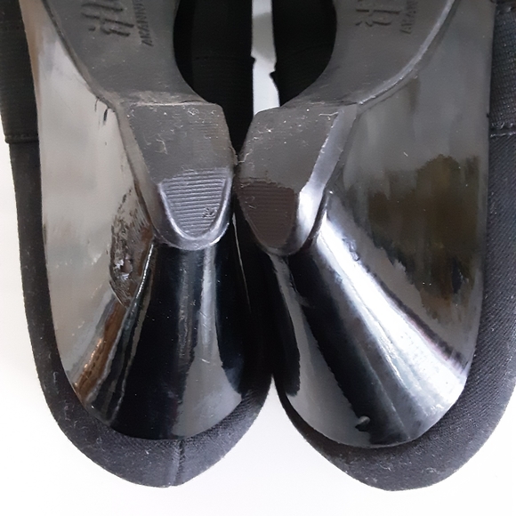 Anne Klein Black Matt iFlex Wedge Heels - Picture 5 of 12